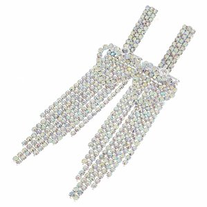 EARRINGS GOLD LONG ZIRCONIA WEDDING WEDDING