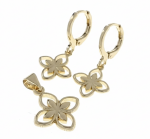 18k gold plated set pendant earrings xuping