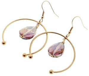 gold earrings made of stainless steel