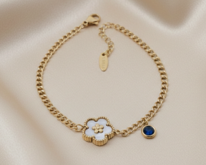 415a Bransoletka złota 18+3cm stal chirurgiczna 316L 