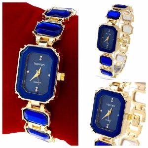 op25 Ekskluzywny damski złoty zegarek błyszczący cyrkonie Kurren klasyk