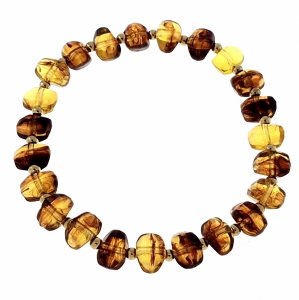 845 Bransoletka złota stal chirurgiczna 316L na gumce