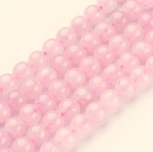 2751 Naturalne koraliki kwarc różowy, okrągłe, 4 mm, otwór: 0,8 mm, około 85–90 szt./pasmo, 15–16 cali