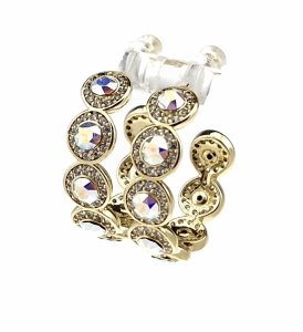 2905 Kolczyki złote pozłacane 14k wiszące Austrian Crystal