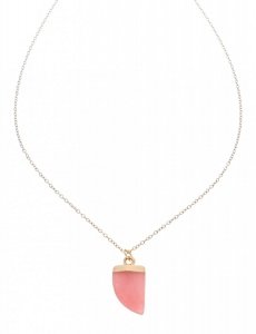 sz207 Złoty łańcuszek 46+5 kamień naszyjnik stal chirurgiczna celebrytka 