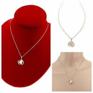 1588 Złoty łańcuszek Austrian Crystal 40+5 naszyjnik pozłacany 14K Xuping