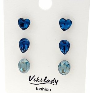 3728h Komplet zestaw kolczyki złote pozłacane 14K Viki Lady 