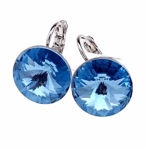 1383g Kolczyki srebrne pozłacane białym złotem wiszące Xuping Austrian Crystal 