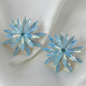 2522 Kolczyki złote pozłacane wtyczki 14K cyrkonie 