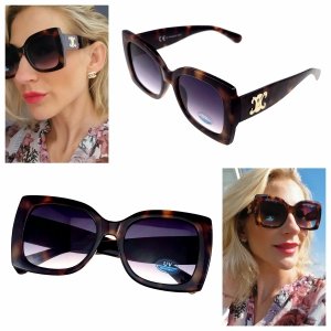 ok36 Damskie okulary przeciwsłoneczne ozdobne lato wakacje UV400