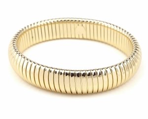 br14 Bransoletka elegancka złota rozciągliwa pozłacana 14k 