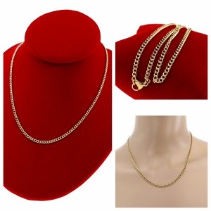 1023 Złoty łańcuszek 45cm stal chirurgiczna 316L nierdzewna 