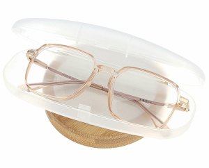 ok20 Damskie okulary zerówki muchy ozdobne + pojemnik na okulary