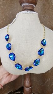 1939f Złoty naszyjnik 41+5 naszyjnik pozłacany 14K kryształek