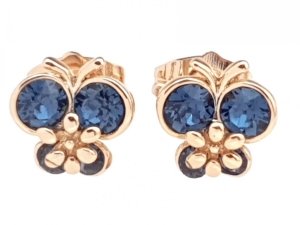 3752 Złote kolczyki cyrkonie Austrian Crystal pozłacane 18k Xuping wtyczki