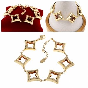 3231 Bransoletka złota 18+5cm stal chirurgiczna 316L nierdzewna 