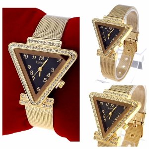 3586 Zegarek damski złoty stal chirurgiczna Kurren elegancki klasyk 