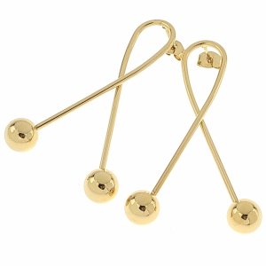 2023 Kolczyki złote stal chirurgiczna nierdzewna celebrytki wiszące kulki