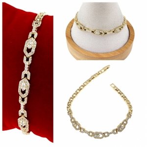 1238 Bransoletka elegancka złota 17+2,5cm pozłacana 14k Xuping 