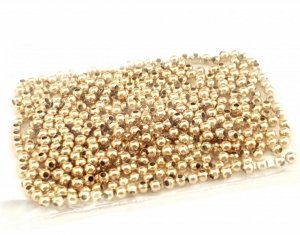 932 Koraliki kulki ozdobne stal chirurgiczna złote 2x2mm 500 sztuk