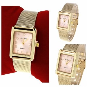 3122 Zegarek damski złoty stal chirurgiczna Kurren elegancki klasyk