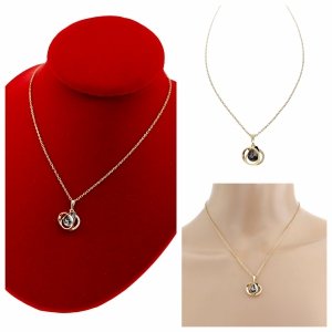 3514 Złoty łańcuszek Austrian Crystal 40+5 naszyjnik pozłacany 14K Xuping