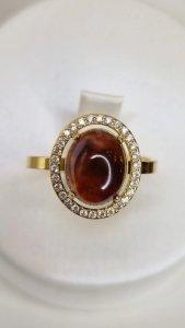 1917i Pierścionek złoty stal chirurgiczna 316L regulowany 