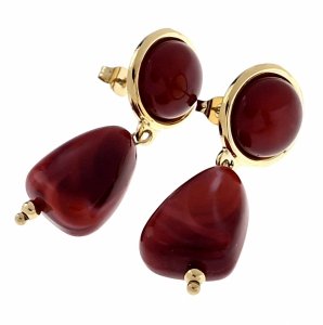 2035b Kolczyki złote wtyczki stal chirurgiczna 316L nierdzewna