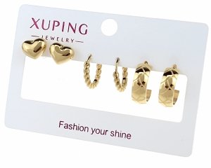 933c Komplet zestaw kolczyki złote pozłacane 14K Xuping