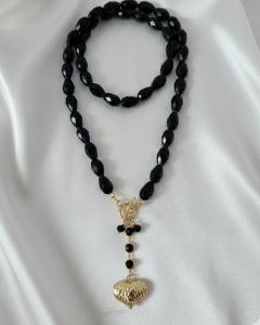 2635 Naszyjnik kryształki 73cm stal chirurgiczna nierdzewna 