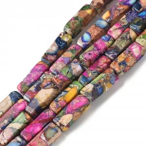 2573 Jaspis cesarski kamień naturalny, kształt sześcianu 13~13,5x4~4,5x4~4,5 mm