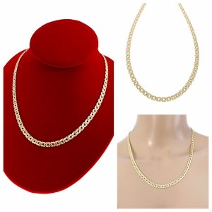 0327 Złoty łańcuszek 50cm pozłacany 14K 