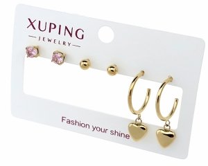 1894 Komplet zestaw kolczyki złote pozłacane 14K Xuping