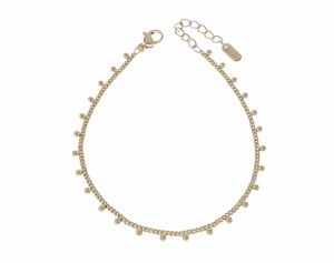 4185 Bransoletka elegancka złota 17+3cm pozłacana 14k 