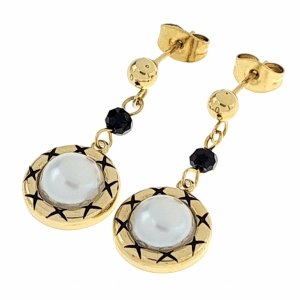 1854 Kolczyki złote stal chirurgiczna nierdzewna celebrytki wiszące