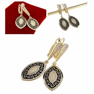 2180 Kolczyki złote pozłacane  wiszące 14K Xuping 