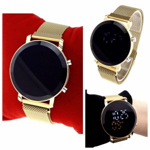 4000 Zegarek magnetyczny złoty elektroniczny stal chirurgiczna Kurren