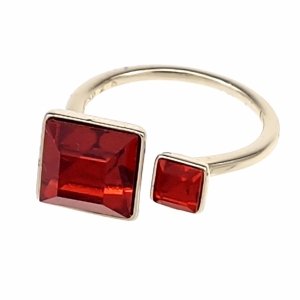 2321g Pierścionek złoty pozłacany 14k cyrkonie Austrian Crystal regulowany