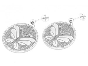 0339 Kolczyki srebrne stal chirurgiczna wiszące celebrytki