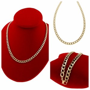 1339 Złoty łańcuszek 50cm stal chirurgiczna 316L nierdzewna 