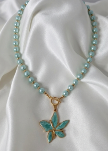 691g Naszyjnik masa perłowa 53cm stal chirurgiczna nierdzewna 