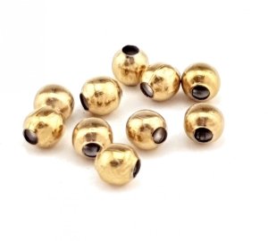 3328 Koraliki 500szt kulki ozdobne stal chirurgiczna złote 3x3mm 500sztuk 