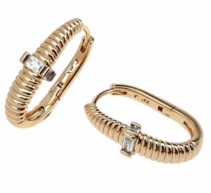 эксклюзивные серьги с позолотой swarovski