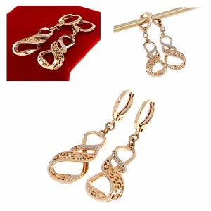 эксклюзивные серьги с позолотой swarovski