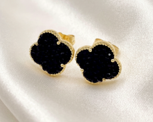 позолоченные серьги с эксклюзивным фианитом