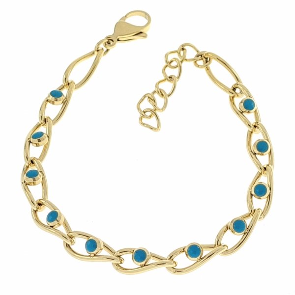 BRACELET GOLD CELEBRITY NEREZOVÁ OCEL