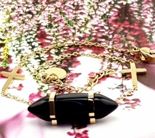 BRACELET GOLD CELEBRITY NEREZOVÁ OCEL