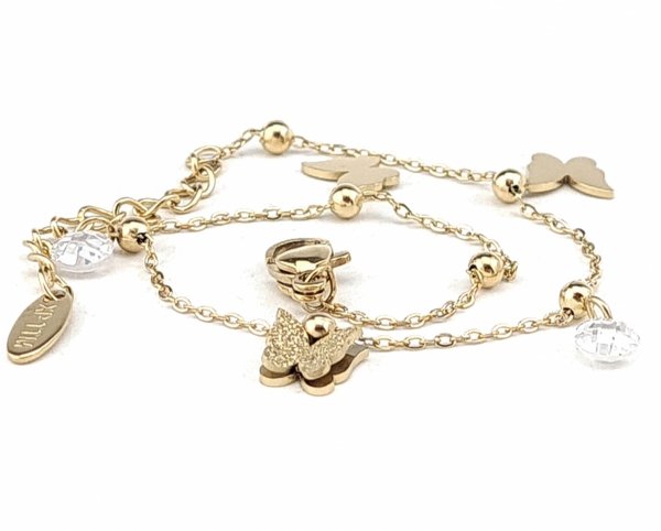 BRACELET GOLD CELEBRITY NEREZOVÁ OCEL
