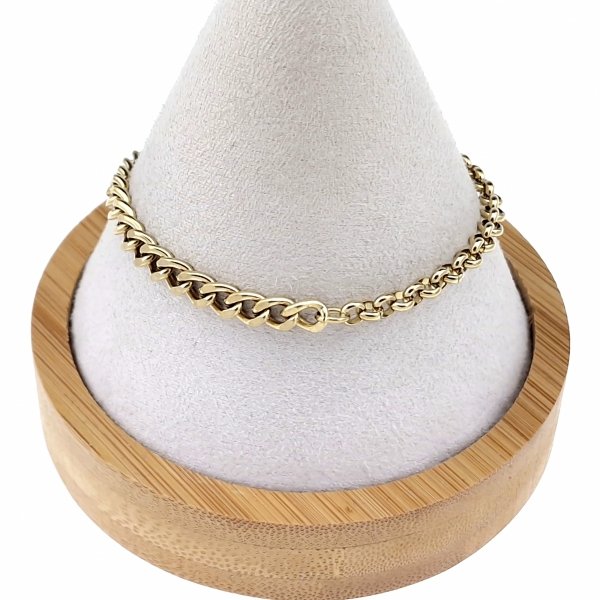 BRACELET GOLD CELEBRITY NEREZOVÁ OCEL