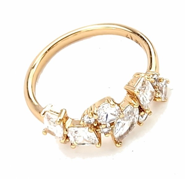 Goldring 18,60 mm. vergoldete Verlobung Xuping